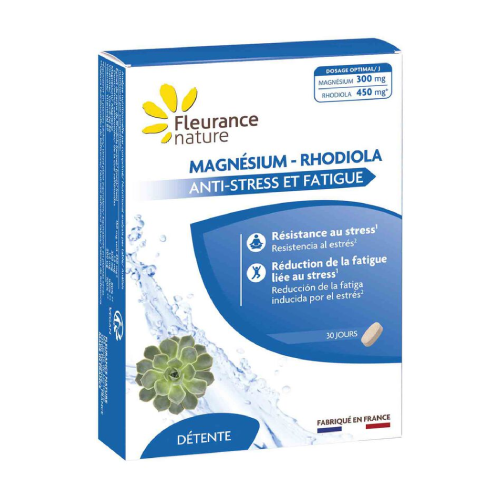 Magnesium- und Rhodiola-Tabletten.