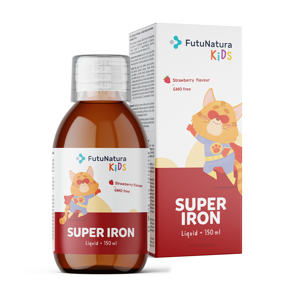 Super Iron: Eisen + B-Vitamine – Flüssiges Nahrungsergänzungsmittel für Kinder