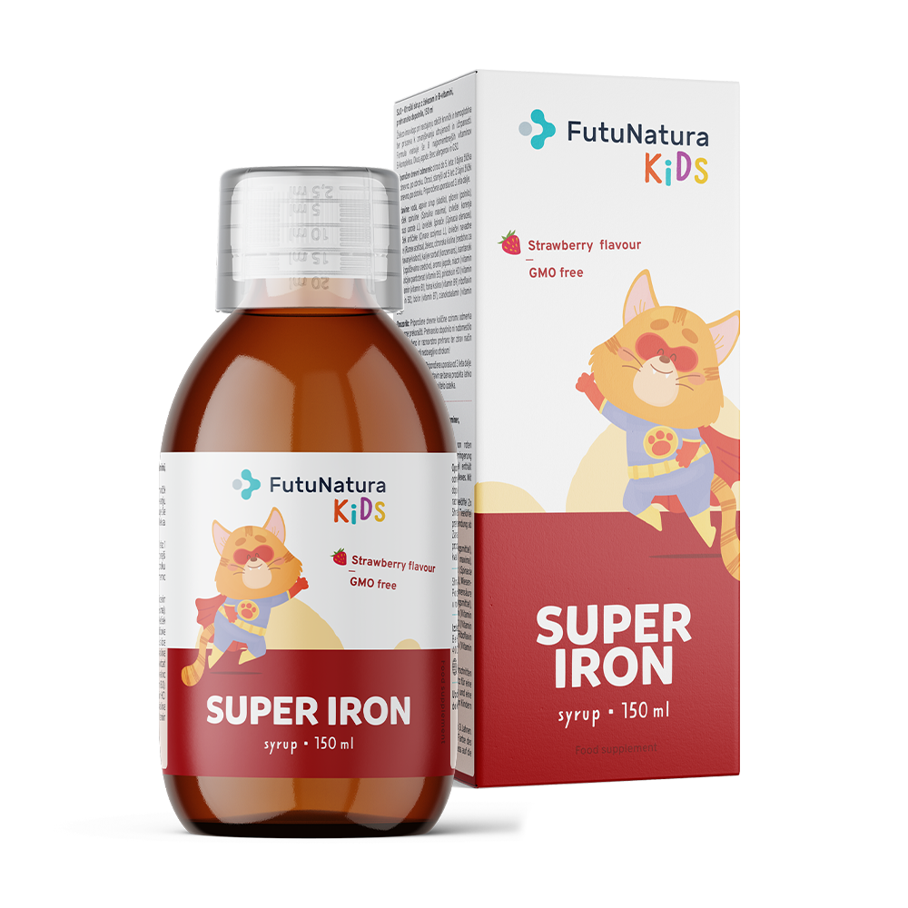 Super Iron: Eisen + B-Vitamine, Sirup für Kinder.