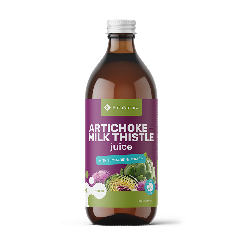 Saft mit Artischocke und Mariendistel