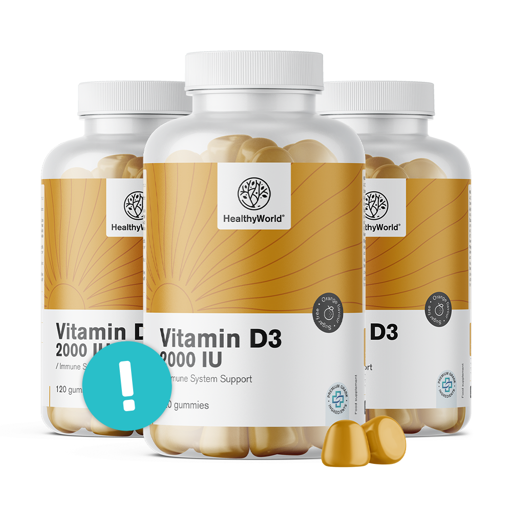 Vitamin D3 2000 i.e. v obliki gumijev